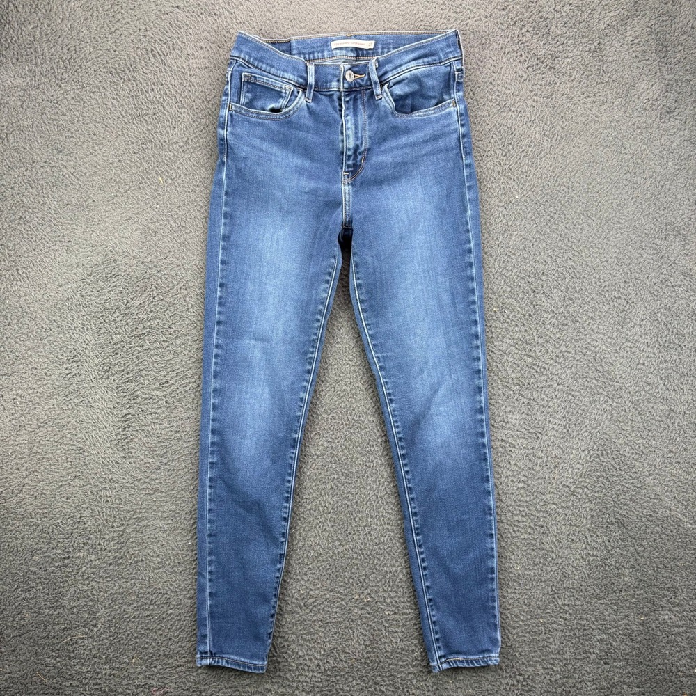 Levis 720 High Rise Super Skinny Jeans Womens 27 W27 L28 Dark‎ Wash Blue Denim